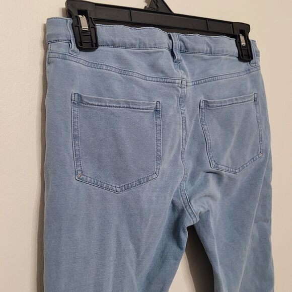 Matilda Jane Girls Blue Cropped Tab Velvet Jeggings Size 16 GUC - Picture 6 of 8